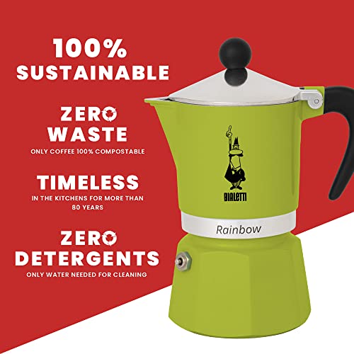 Rainbow Moka Pot in Green (3 Cups / Green)