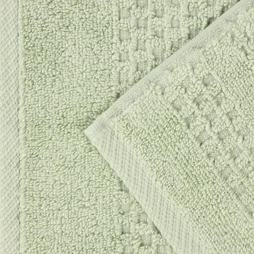 Playa Zero Twist Cotton Medium Weight Towels (12 Piece Towel Set / Green)