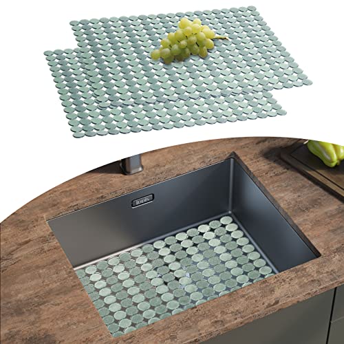 Sink Protectors Mat for Kitchen Sink (Green transparent)