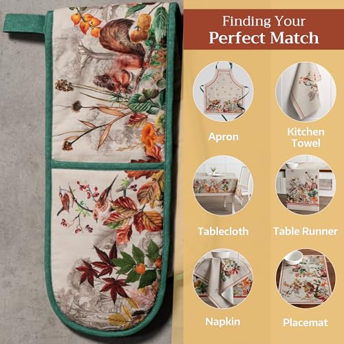 Double Oven Mitts 100% Cotton Double Oven Glove (053 - Recolte / 7" x 35" (Double Oven Mitt))