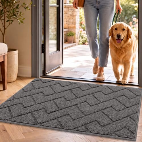 Dirt Trapper Indoor Doormat (Grey / 32" x 20" (Rectangular))