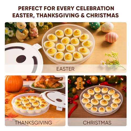 2 Pack Deviled Egg Container with Lid (2 Count)
