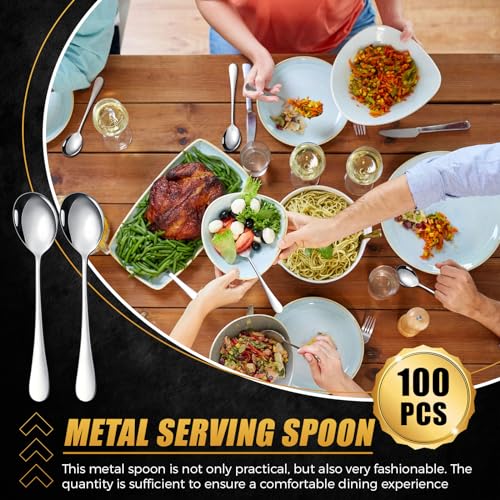100 Pcs Soup Spoons Bulk