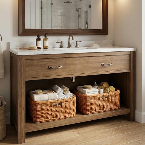 Pantry Baskets (Willow(Light Brown) / 16½"L x 13"W x 7½"H)