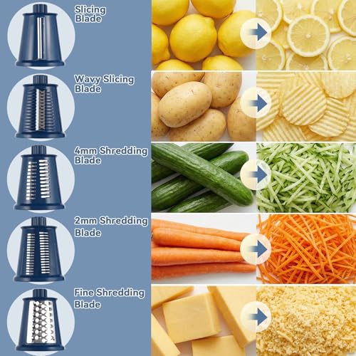 Upgrade Rotary Cheese Grater Shredder with Handle (013)
