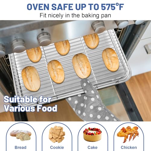 Cooling Rack 16.6” x 11.45” Stainless Steel Wire Baking Rack (16.6"*11.45")