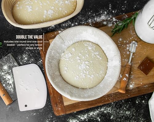 Banneton Bread Proofing Baskets (Oval & Round Baskets)
