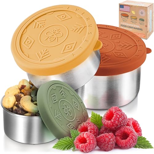 Stainless Steel Snack Containers (Muted)