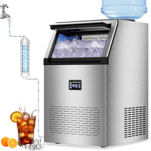 Commercial Ice Maker 200LB (200LBS/24H-55 Ice Cubes / Freestanding Ice Maker)
