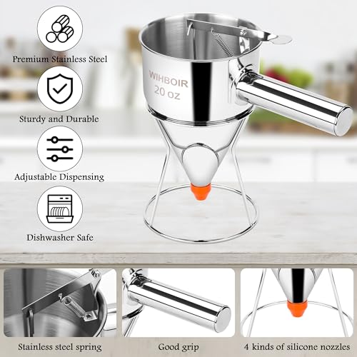 20oz Stainless Steel Pancake Batter Dispenser Multi (Stainless Steel - 20 oz)