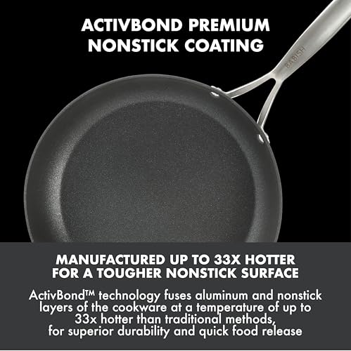 10 Piece Hard Anodized Laser Titanium Forever Non Stick Technology Durable Pots and Pans Cookware Set (Black (10pc Cookware Set) / 10-Piece Cookware Set)