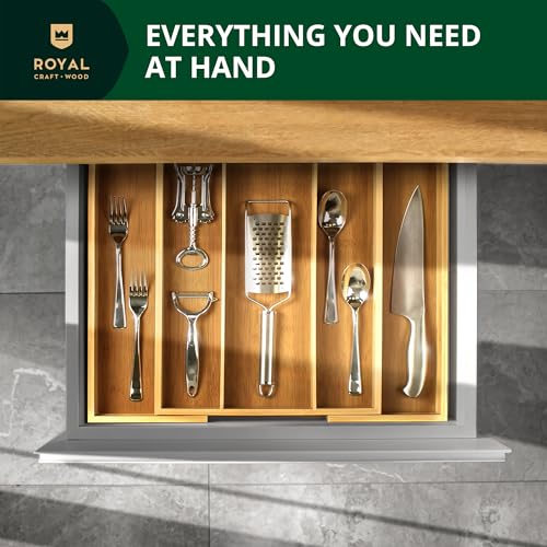 Luxury Bamboo Kitchen Drawer Organizer