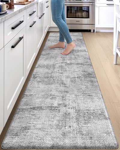 Kitchen Floor Mats Cushioned Anti Fatigue Runner (Dark Grey / 107"L x 23"W x 0.4"Th)