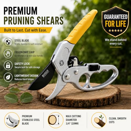 8" Ratchet Pruning Shears