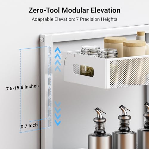 Pull Out Under Kitchen Sink Organizer (White / XL-1PC)