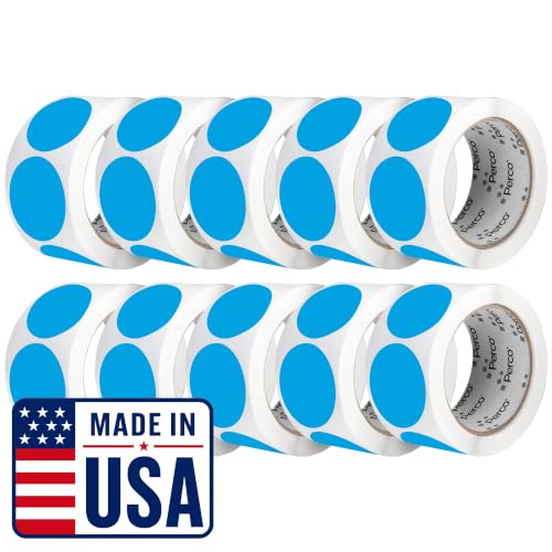 Light Blue Perforated Round Circle Dot Sticker 2 (Blue - Light / 2 Inch)