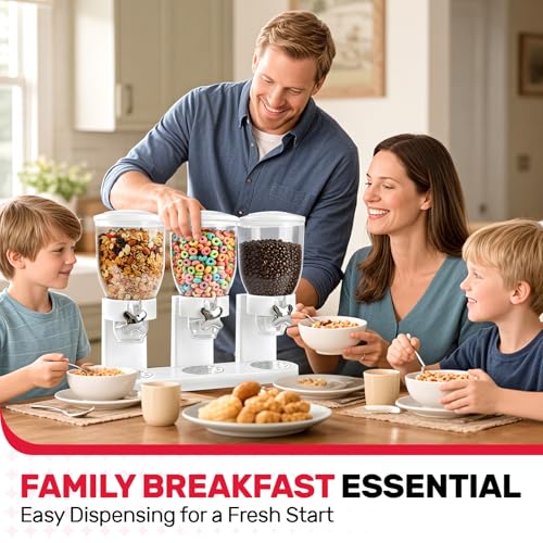 Triple Cereal Dispenser Countertop 2L (Triple 6L White)