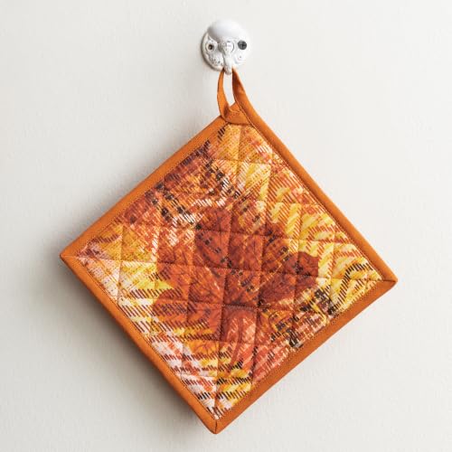 Pot Holders 100% Cotton Potholders (061 - Thanksgiving Tartan / 8" x 8" (Pot Holder Pack of 2))