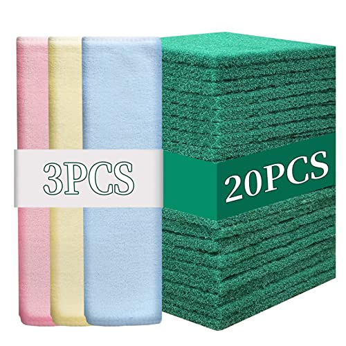 Heavy Duty Scour Pads Sponge Dish Scrubber Non (23 Count)