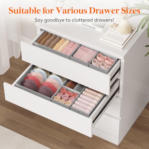 Drawer Organizer Clothes for Closet (24 Count)