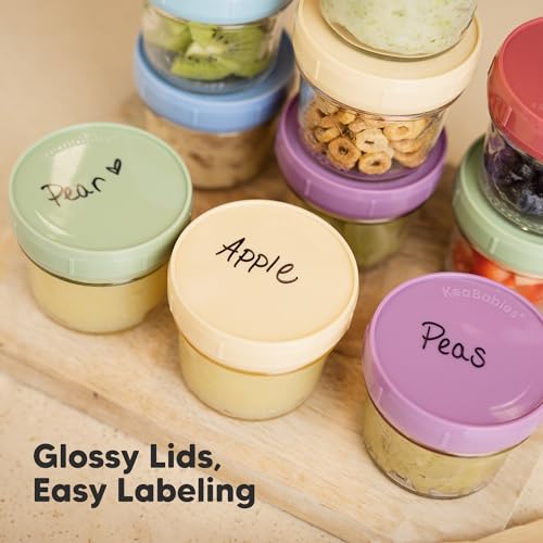 6pk 4oz Glass Baby Food Containers with Lids (6-pk 4 Ounce / Nord)