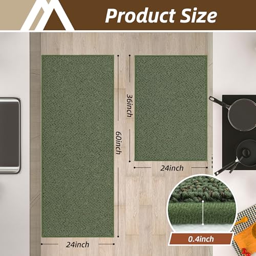 Kitchen Rugs Set of 2 Non (13.9904 Sq Ft)