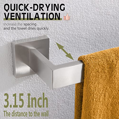 20 Inch Single Towel Bar (Brushed Steel / 20-Inch)