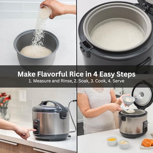 JNP-S10U-US 5.5 Cup Capacity White Rice Cooker with Non-Stick Inner Pot, Retractable Power Cord, and Keep Warm up to 12 hours (Urban Satin)