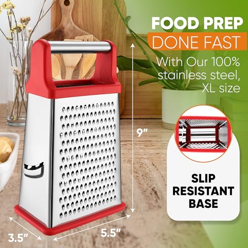 Stainless Steel XL Cheese Grater for Kitchen