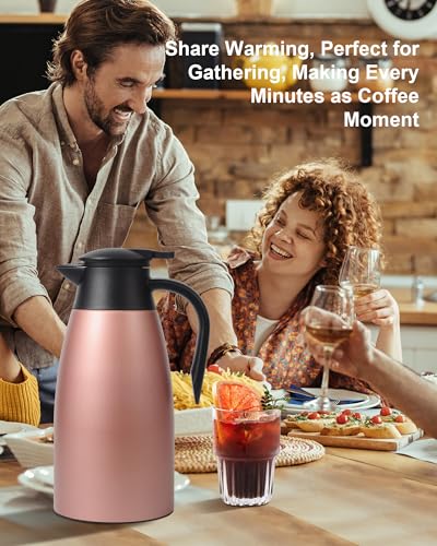 70 oz Thermal Coffee Carafe for keeping hot (Pink / 70 Ounces)