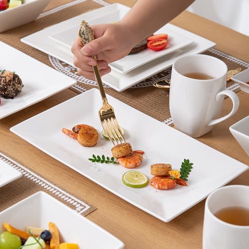 12 inch White Porcelain Serving Platters for Party (3 Count)