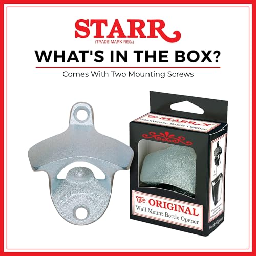 Original Plain Wall Mounted Bottle Opener (6 PC - Silver Plain STARR "X")