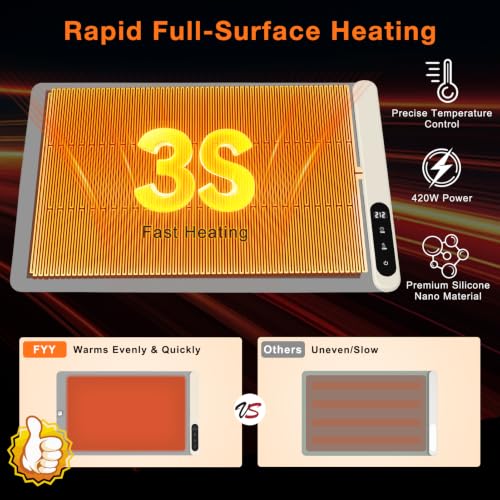 Warming Mat for Food 24"x15" (X Large Size: 24"x15" / Gray)
