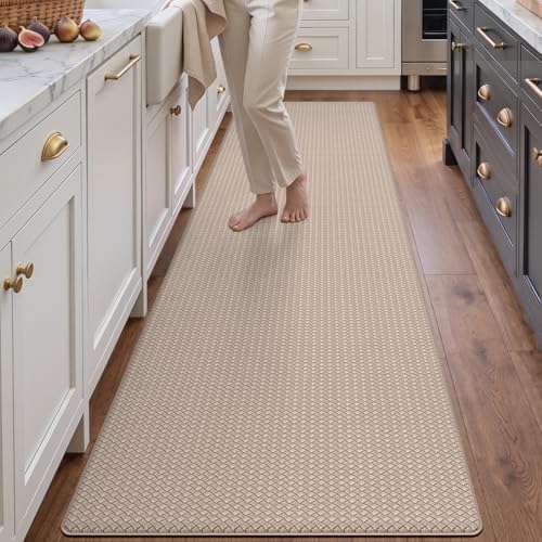 Kitchen Floor Mats Cushioned Anti Fatigue (2-beige / 86"l X 23"w X 0.4"th)