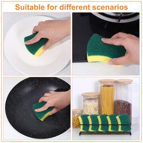 200 Pcs Individually Wrapped Sponges Uncompressed Green (100 Count)
