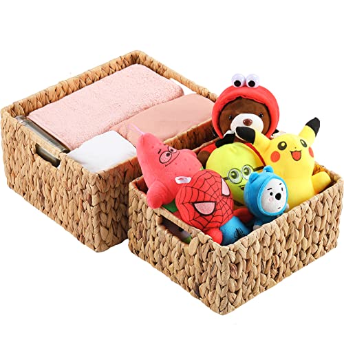 Water Hyacinth Storage Baskets (15 x 12.8 x 7.5 inches / Natural (Water Hyacinth))