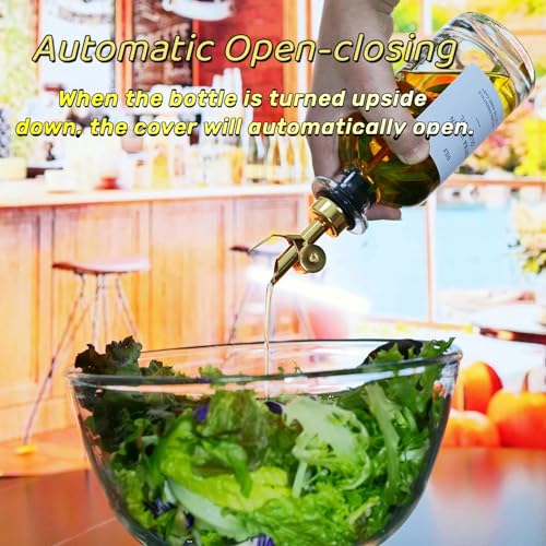 Olive Oil Dispenser Spout (2 Pack / Golden)