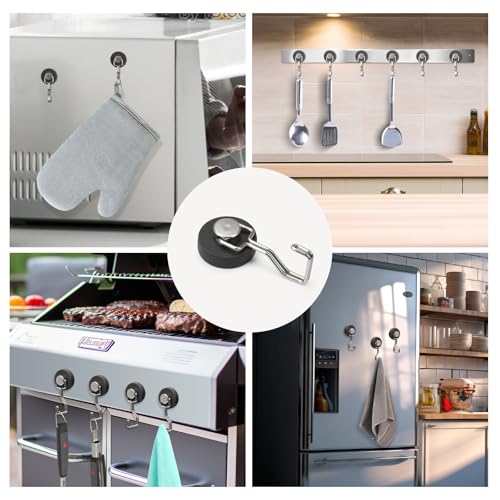 Heavy Duty Magnetic Hooks for Grill (4 Count)
