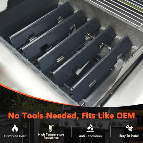 Spirit Grill Replacement Parts 69787 Burner 7636 Flavorizer Bars for Weber Spirit & GS4 Spirit II 300 Series Grills (L2 15.31"×2.6"×2.5")