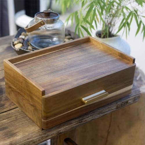 Acacia Wood Tea Bag Organizer