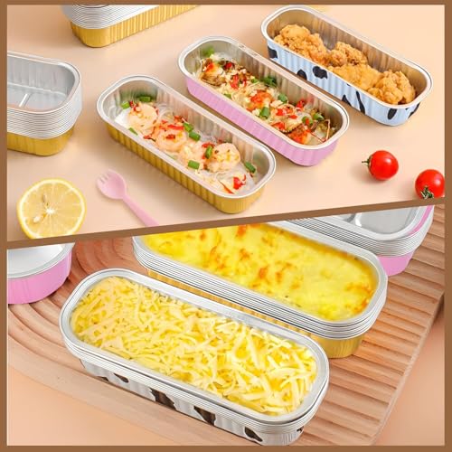 Mini Loaf Baking Pans with Lids (50 Count)