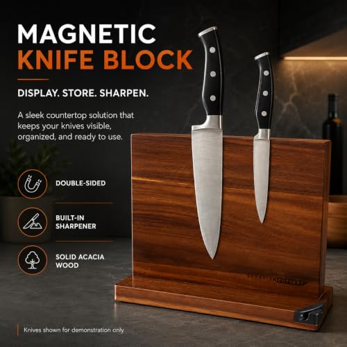 Magnetic Knife Block (12x10 w/ Sharpener)