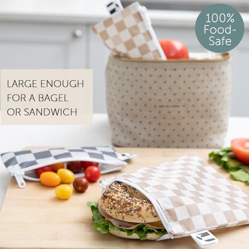 Roamio Reusable Sandwich and Snack Bags (Check 4 pk)
