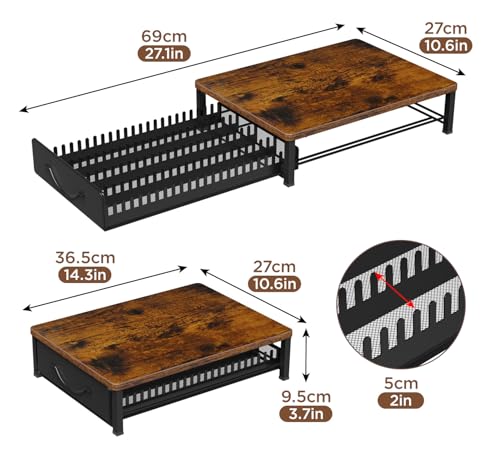 Coffee Pod Holder Drawer Compatible with Nespresso (Wood)