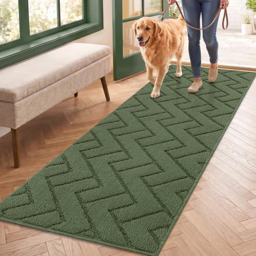 Dirt Trapper Indoor Doormat (Green / 59" x 20" (Rectangular))