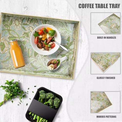 Plastic Serving Tray with Handles for Coffee Table (Multi D)