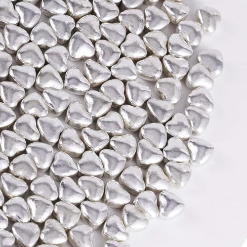 Silver Heart Shapes Sprinkles (4.58 Ounce)