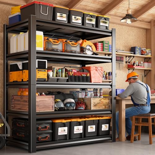 Garage Shelving 3000 LBS Storage Shelves Adjustable Heavy Duty Shelving Units and Storage Rack for Garage (72" H x 36" W x 16" D)