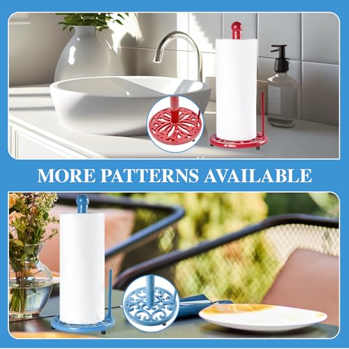 Cast Iron Paper Towel Holder (Blue)