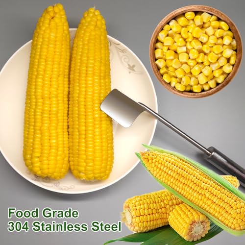 Corn Cob Peeler Peeler Easy Clean Corn Cob Stainless Steel Splitter Tool Suitable for Home Kitchen (2 Count)